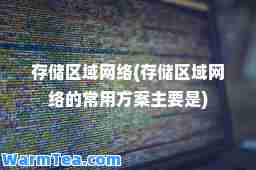 存储区域网络(存储区域网络的常用方案主要是)