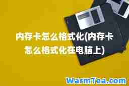 内存卡怎么格式化(内存卡怎么格式化在电脑上)