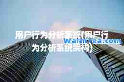 用户行为分析系统(用户行为分析系统架构)
