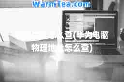 物理地址怎么查(华为电脑物理地址怎么查)