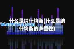 什么是纳什均衡(什么是纳什均衡的多重性)