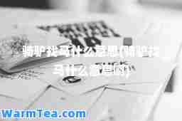 骑驴找马什么意思(骑驴找马什么意思啊)