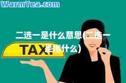 二选一是什么意思(二选一是指什么)