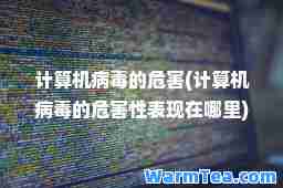 计算机病毒的危害(计算机病毒的危害性表现在哪里)