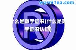 什么是数字证书(什么是数字证书认证)