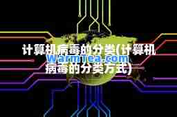 计算机病毒的分类(计算机病毒的分类方式)