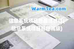 信息系统项目管理师教程(信息系统项目管理高级)