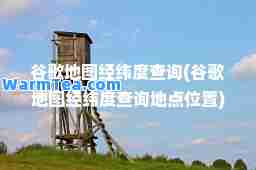 谷歌地图经纬度查询(谷歌地图经纬度查询地点位置)