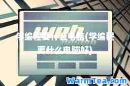 学编程要什么电脑(学编程要什么电脑好)