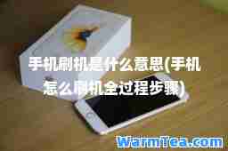 手机刷机是什么意思(手机怎么刷机全过程步骤)
