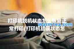 打印机脱机状态怎么恢复正常打印(打印机错误状态怎么恢复正常打印)