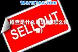 稽查是什么意思(稽怎么读音)