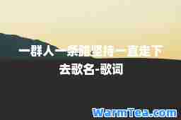一群人一条路坚持一直走下去歌名-歌词