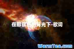 在那银色的月光下-歌词