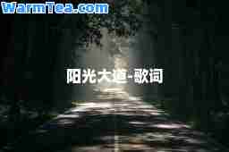 阳光大道-歌词