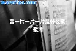 雪一片一片一片是什么歌-歌词