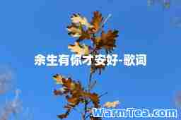 余生有你才安好-歌词