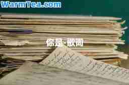 你是-歌词