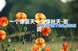 一个像夏天一个像秋天-歌词