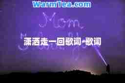 潇洒走一回歌词-歌词