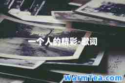 一个人的精彩-歌词