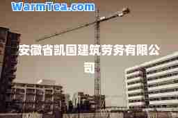 安徽省凯国建筑劳务有限公司