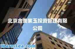 北京美紫玉投资管理有限公司