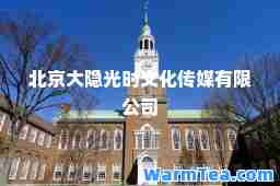 北京大隐光时文化传媒有限公司