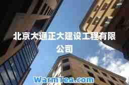 北京大通正大建设工程有限公司