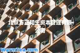 北京方正和生资本管理有限公司