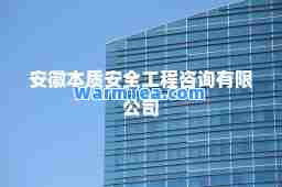 安徽本质安全工程咨询有限公司