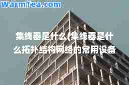 集线器是什么(集线器是什么拓扑结构网络的常用设备)
