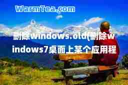 删除windows.old(删除windows7桌面上某个应用程序)