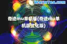 奇迹mu单机版(奇迹mu单机版优化版)