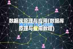 数据库原理与应用(数据库原理与应用教程)