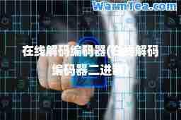 在线解码编码器(在线解码编码器二进制)