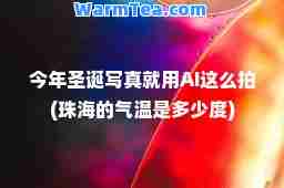 今年圣诞就用AI这么拍(珠海的气温是多少度)