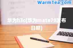 华为h3c(华为mate70发布日期)