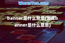banner是什么意思(游戏banner是什么意思)