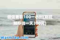 微信100一小时(刷视频挣钱300元)