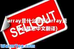 array是什么意思(array是什么意思中文翻译)