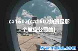 ca1602(ca1602航班是那个航空公司的)