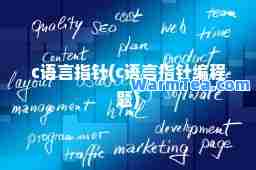 c语言指针(c语言指针编程题)