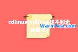 cdlinux(cdlinux找不到无线网卡)