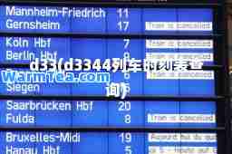 d33(d3344列车时刻表查询)