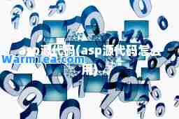 asp源代码(asp源代码怎么用)
