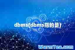 dbms(dbms指的是)