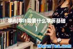学it(学it需要什么学历基础)