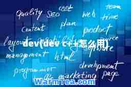 dev(dev c++怎么用)