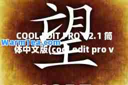 COOL EDIT PRO V2.1 简体中文版(cool edit pro v2.0 简体中文版)